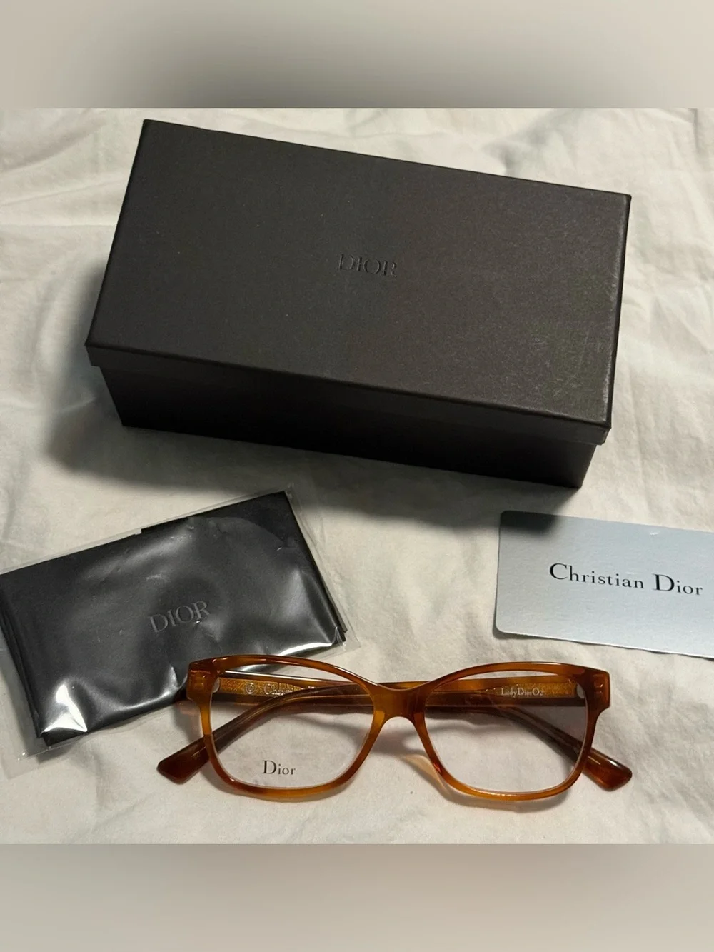 Dior Lady Dior Prescription Ready Havana Amber Brown Frames!